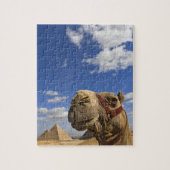 Camel voor de pyramiden van Giza, Egypte; Legpuzzel (Verticaal)