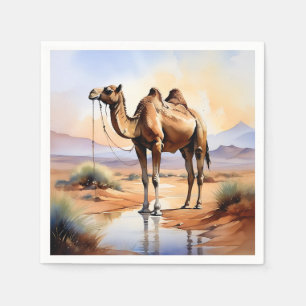 Camel Waterverf Natuur Servet