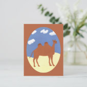 Camel Whimsical op Desert Dunes Briefkaart (Staand voorkant)