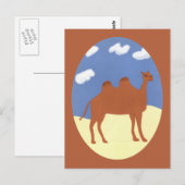 Camel Whimsical op Desert Dunes Briefkaart (Voorkant / Achterkant)