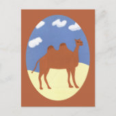 Camel Whimsical op Desert Dunes Briefkaart (Voorkant)