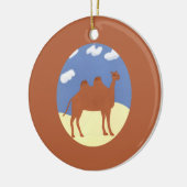 Camel Whimsical op Desert Dunes Keramisch Ornament (Links)