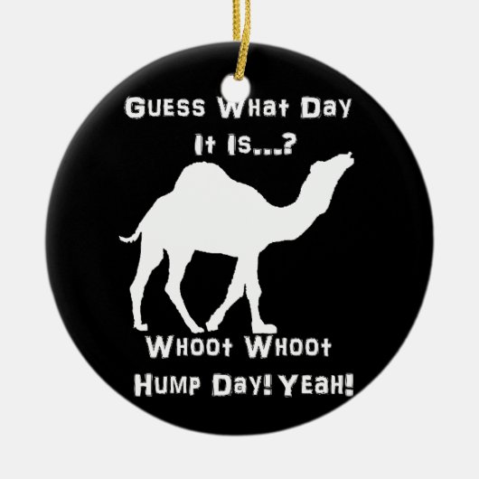 Camel White Hump Day Keramisch Ornament (Voorkant)
