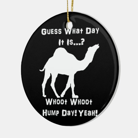Camel White Hump Day Keramisch Ornament (Links)