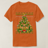 Camel Xmas Lighting Tree Santa Camel Ugly Christma T-shirt (Design voorkant)