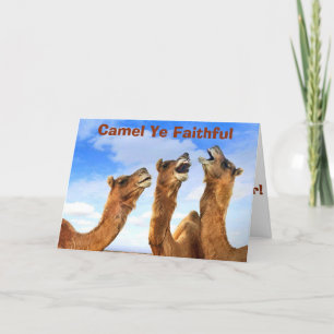 "CAMEL YE FAITHFUL" SLUIT DE CAMELS IN CHRISTMAS FEESTDAGEN KAART