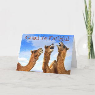 "CAMEL YE FAITHFUL" SLUIT DE CAMELS IN CHRISTMAS FEESTDAGEN KAART