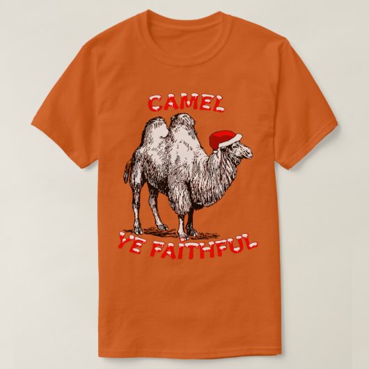Camel Ye trouwig Fun Holiday Design T-shirt (Design voorkant)