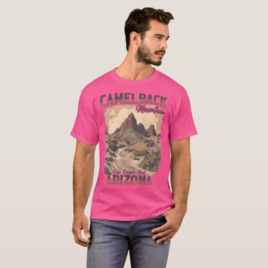 Camelback Mountain Echo Canyon Trail Arizona Hikin T-shirt (Voorkant volledig)