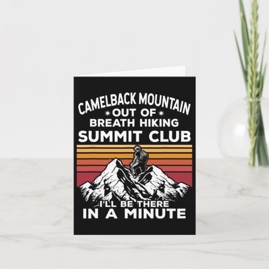 Camelback Mountain Out of Breath Hiking Summit Ik  Kaart (Voorkant)