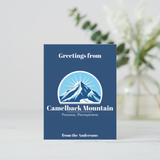 Camelback Mountain Poconos skigebied Briefkaart (Staand voorkant)
