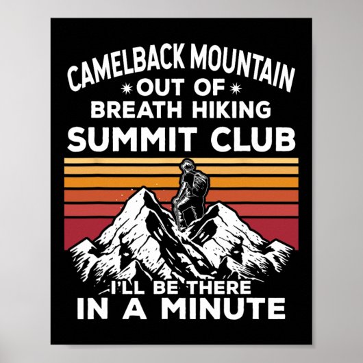 Camelback Mountain Uitgeput Wandel Summit Ik Zal Poster (Voorkant)