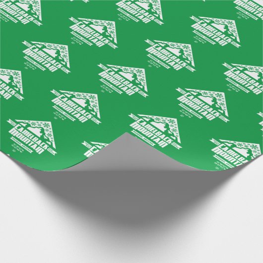 Camelback Mountain Xmas (groen) - Wrapping Paper Cadeaupapier (Hoek)