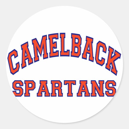 Camelback Spartans Ronde Sticker (Voorkant)