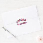 Camelback Spartans Ronde Sticker (Envelop)