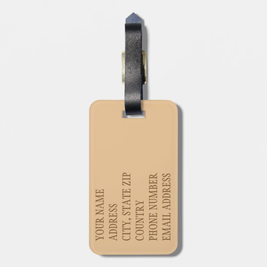 Camelflouge Bagagelabel (Achterkant verticaal)