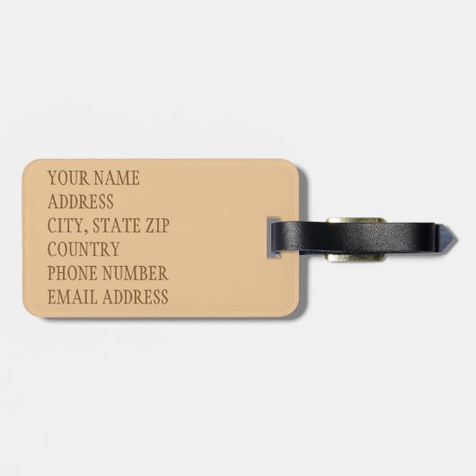 Camelflouge Bagagelabel (Achterkant horizontaal)