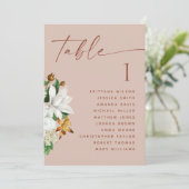  camelia. Bleek roze trouwzitgrafiek Kaart (Staand voorkant)