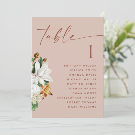  camelia. Bleek roze trouwzitgrafiek Kaart (Staand voorkant)