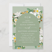  camelia. Bloemensalie groene bruiloft QR Kaart (Voorkant)