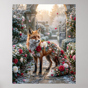 Camelia Fox Garden Grace Poster