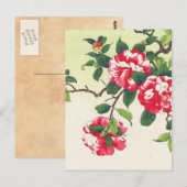 Camelia Nishimura Hodo ukiyo-e bloemen kunst Briefkaart (Voorkant / Achterkant)