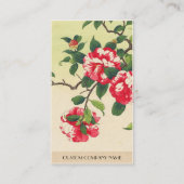 Camelia Nishimura Hodo ukiyo-e bloemen kunst Visitekaartje (Achterkant)