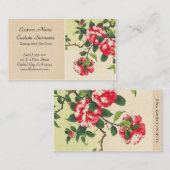 Camelia Nishimura Hodo ukiyo-e bloemen kunst Visitekaartje (Voorkant / Achterkant)