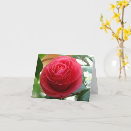 Camelia Notecard Kaart (Gele Bloem)
