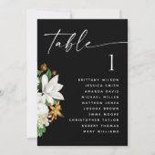  camelia. Zwarte bruiloft zitgrafiek Kaart (Voorkant)