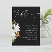  camelia. Zwarte bruiloft zitgrafiek Kaart (Staand voorkant)