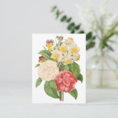 Camelias en Daffodils door Redoute Invitation (Staand voorkant)