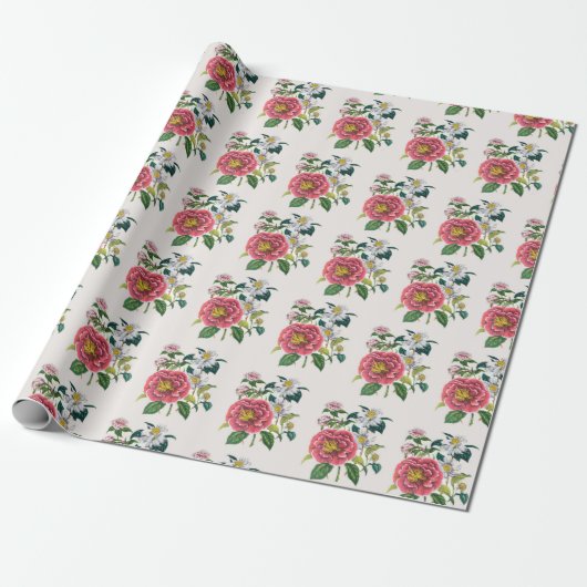 Camelia's-inpakpapier Cadeaupapier (Uitgerold)