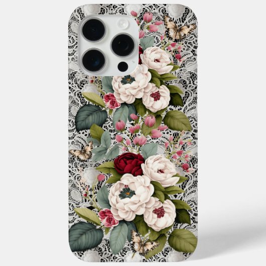 Camelias Kant en Vlinders Bloemen Case-Mate iPhone Case (Achterkant)