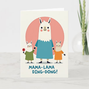 Camelid Familie Moederdag Kaart