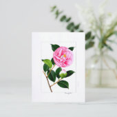 Camellia bord: Hanafuki Briefkaart (Staand voorkant)