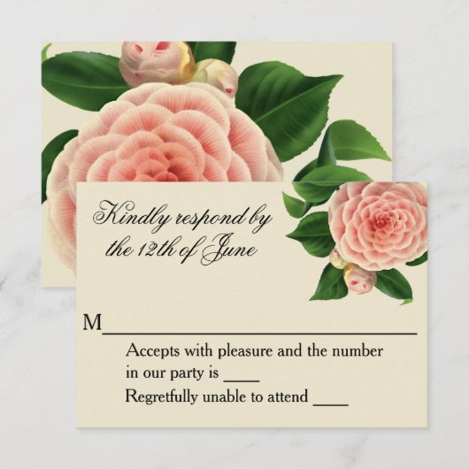 Camellia Botanical RSVP (Voorkant / Achterkant)