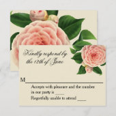  Camellia Botanical RSVP Kaartje (Voorkant / Achterkant)