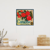 Camellia Brand Sinaasappels Crate Label Poster (Keuken)