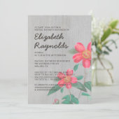 Camellia Bridal Shower-uitnodigingen Kaart (Staand voorkant)