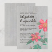 Camellia Bridal Shower-uitnodigingen Kaart (Voorkant / Achterkant)