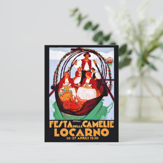 Camellia festival, Locarno, Zwitserland,  Briefkaart (Staand voorkant)