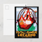 Camellia festival, Locarno, Zwitserland,  Briefkaart (Voorkant / Achterkant)