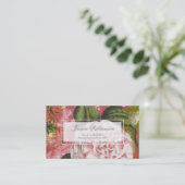  Camellia Floral Collage Visitekaartje (Staand voorkant)