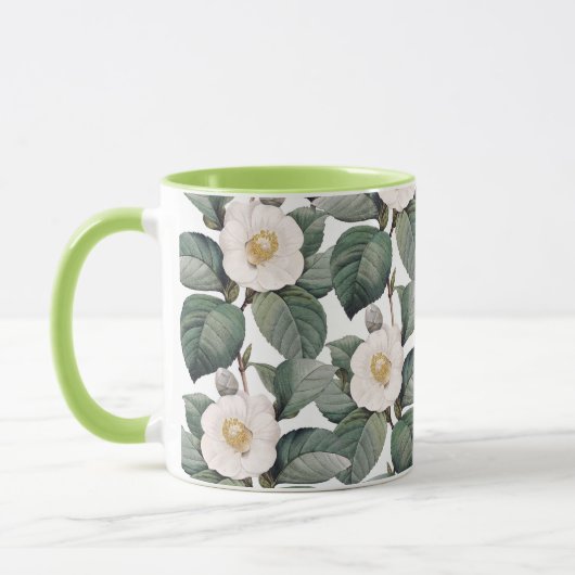 Camellia Florals op wit Mok (Links)