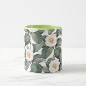 Camellia Florals op wit Mok (Midden)