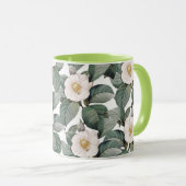 Camellia Florals op wit Mok (Voorkant rechts)
