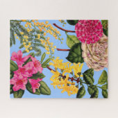 camellia, forsythia, rhododendron en acacia legpuzzel (Horizontaal)