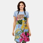 camellia, forsythia, rhododendron en acacia print schort (Gedragen)