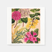 camellia, forsythia, rhododendron en acacia servetten (Voorkant)